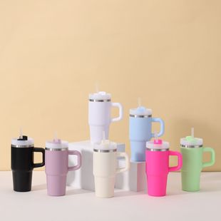 Домашняя ручка 14oz термочашка Ice Ba Cup 304 нержавеющая сталь сплошной цвет автомобильная чашка портативная машина всасывающая чашка