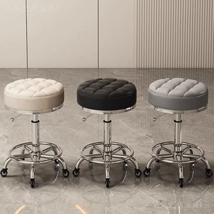 Hairdressing Stool Pulley Rotary Lifting Stool Big Work Stool Nail Art Round Stool Barber Shop Swivel Chair Special for Hair Salon