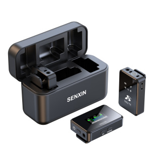 New private model SX62 wireless collar clip microphone with charging bin with digital display live radio microphone intelligent noise reduction
