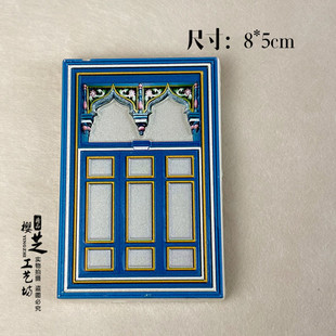 Xinjiang flower hat color gift refrigerator stickers Kashgar style architectural figure barbecue barbecue magnetic stickers small souvenir