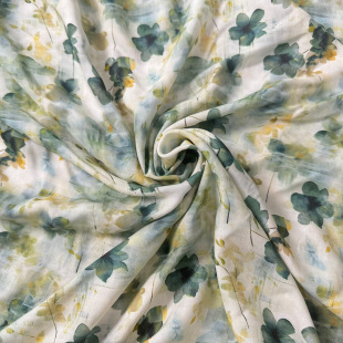 Summer Kapok Light and Breathable Artificial Cotton Reactive Printed Fabric Rayon Woven Fabric Soft Dress Fabric