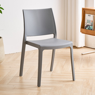 New Adult Plastic Chair Stackable Storage Stool Household Dining Room Dining Chair Balcony Leisure Backrest Chair