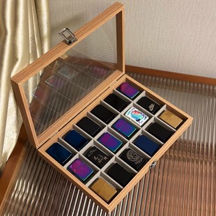 Большая емкость с крышкой зажигалка коллекционная коробка Zippo керосин кремни коробка для хранения прозрачного стекла с крышкой коробка для хранения