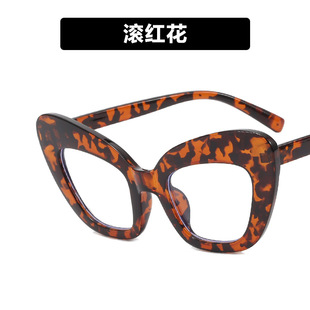 Cross-border Europe and the United States anti-blue light Big Frame Cat's Eye flat mirror 2022 new simple glasses frame all-match fashion glasses frame