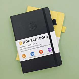 B6 Cross-Border English Address Book Amazon Phone Notepad Contact Record Book Notebook High-Value Ready Stock