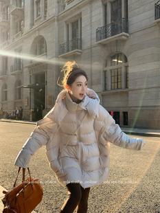 Hooded White Duck Down Jacket 2024 Super Good-looking Winter Explosions Small Women's Fashionable Ribbon Bread Coat