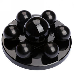 Wholesale obsidian seven-star array ornaments with transfer beads six-character true words ball obsidian rainbow eyeball ornaments