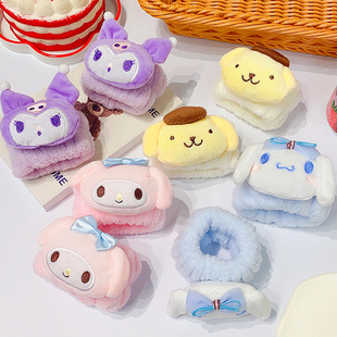 Sanrio Cartoon Doll Wash Face Wrist Band Flannel Wash Cuff Water Retaining Moisture-proof Artifact Sweat Wrist Band