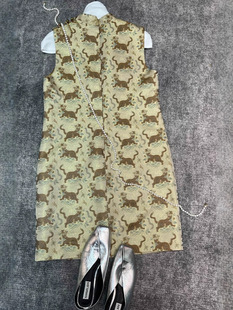 Summer High-end Temperament Silk Tiger Town Five Poison New Chinese Style National Style Improved Tang Dress Sleeveless Jacquard Vest dress