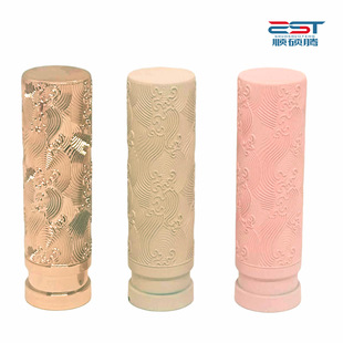 Carved Chinese Style Embossed Texture Round Lipstick Tube Pink Paste Tube Oral Cure Tube Lip Colour Empty Tube
