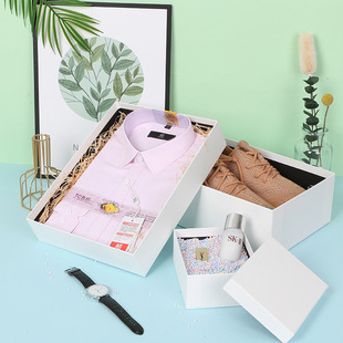 Spot gift box White simple gift box heaven and earth cover paper box scarf clothes packaging box gift box exquisite