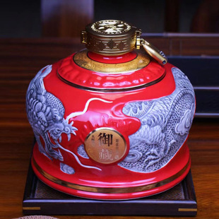 Jingdezhen ceramic wine bottle creative wine jar manufacturers produce strong sealing handmade 5kg handmade painting wine bottle