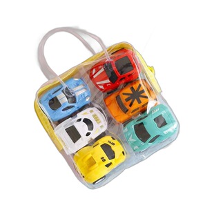 Huili small car 6 bags cartoon inertia car model toys children's kindergarten small gift wholesale