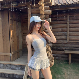 Ballet Style Lace Skirt Camisole Women's Summer 2025 New Pure Bm Sleeveless Top