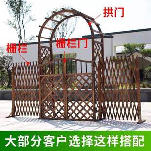 Outdoor yard anticorrosive wood fence fence fence retractable indoor flower stand garden courtyard decoration pet wooden fence