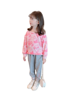 Children's Sweatshirt 2022 Spring & Fall New Baby Style Sweatshirt Little Girl Fashionable Versatile Long-sleeved Top Trendy