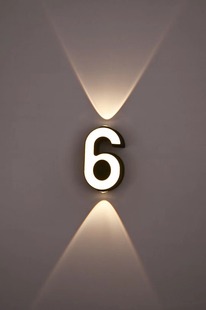 Scandinavian New Waterproof led Outdoor Creative Wall Lamp 0-9 Digital Lamp Exterior Wall Decoration Gate Courtyard House Number Lamp