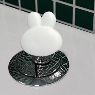 Cute rabbit vintage toilet press artifact simple furniture hardware handle wardrobe drawer cabinet handle