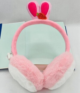 Custom processing OEM plush cartoon music plug plush Bluetooth headset warm windproof earmuffs