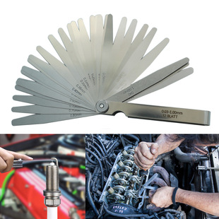 32-piece metric inch feeler gauge stainless steel clearance gauge thickness gauge 0.03-1mm 0.001-.040inch