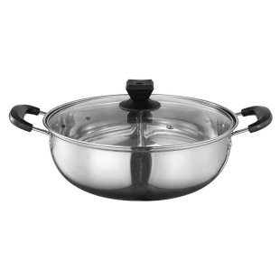 Two-flavor Yuanyang Pot Thickened Stainless Steel Induction Cooker Special Hot Pot Household Hot Pot Hot Pot Basin Large Capacity Pot