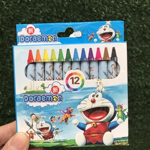 Cartoon 12-color children's painting art brush oil painting stick color crayon suit graffiti coloring supplies wholesale