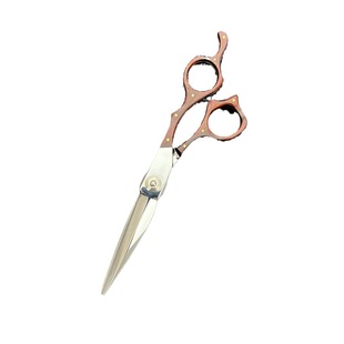 Sandalwood handle hairdressing scissors Shuigu vertebra high-grade hairdressing scissors tooth scissors flat scissors BR-6 inch 440C