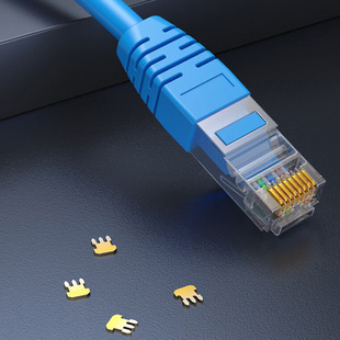 Сетевая Перемычка CAT5E UL2835 Полностью медный сетевой кабель Super Class 5 0,5 кремово-белый 8-жильный ПВХ Хрустальная головка круглый провод