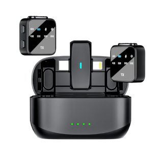 New private model NX32 square with warehouse collar microphone wireless collar clip two-in-one microphone live short video