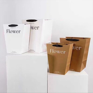 Trapezoid bouquet tote bag floral flower arrangement hand bag flower gift bag FLOWER hand gift bouquet bag