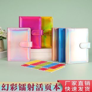 A5 Foreign Trade Xiaoqing Novice Ledger A6 Macaron Simple Magic Color Radiation Loose-leaf Notebook Wholesale Customization