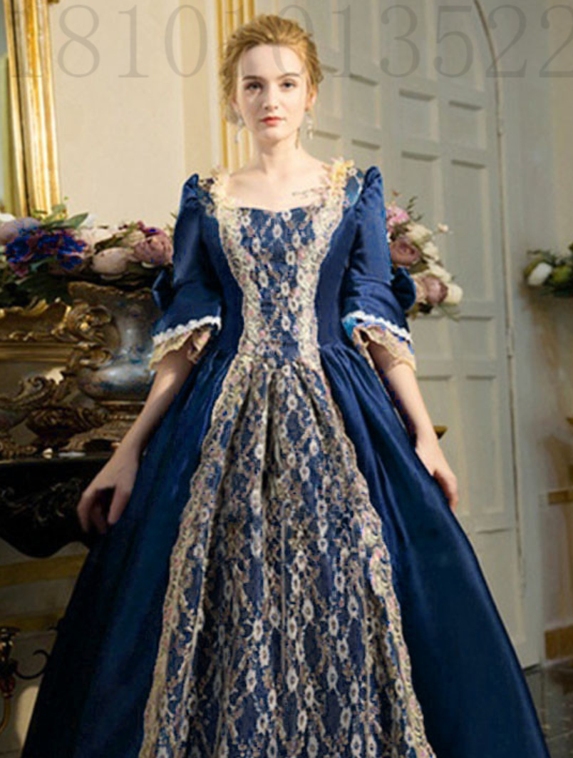 Cross-Border Luxury Handmade Mid-Sleeve Dress with Gold Appliqué