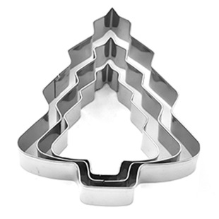 Christmas biscuit mold stainless steel cookie cutting mold snowflake Christmas tree ginger cake man fondant steamed bread fruit mold