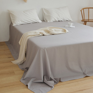 Entry Luxury 100 Pure Cotton Bed Sheet Solid Color Pure Cotton Bed Sheet Quilt Single Dormitory Single Double Bed Sheet Quilt Skin-Friendly Bed Sheet