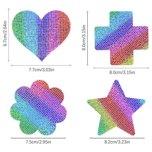 2024 Kaya in stock New Laser Chest Sticker Breathable Holiday Beauty Chest Sticker Disposable Self-adhesive Anti-gloss Breast Sticker