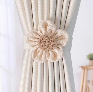 Modern Simple Curtain Strap Tie Accessories Gauze Curtain Door Curtain Tie Belt Binding Rope Small Fresh Flower Curtain Buckle
