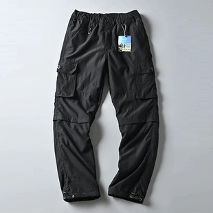 Men's Fashion Brand Loose All-match Work fleece-lined Paratrooper Pants Outdoor Sports Skiing Climbing Pants