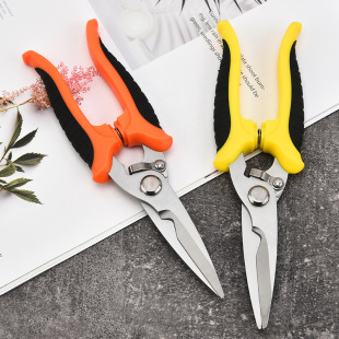 Stainless steel electronic shears industrial electrical shears multi-use peeling shears decoration wire slot iron shears industrial wire shears 8 inches