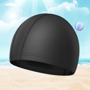 In stock adult swimming cap men and women solid color swimming PU comfortable swimming cap multi-color optional swimming cap wholesale