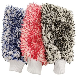 Cross-border new large thickened fine fiber car gloves are not easy to shed hair car washing gloves cleaning supplies wholesale