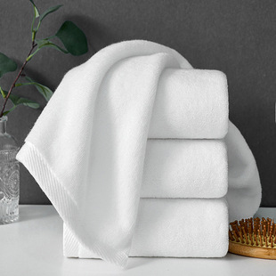 Five-star hotel bath towel cotton white towel wholesale thickened beauty salon hotel homestay hot spring bath embroidered logo