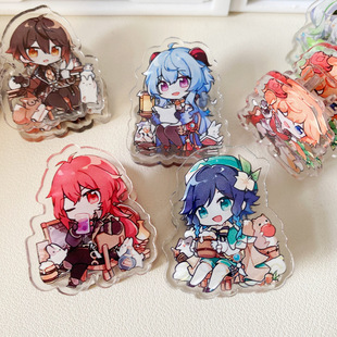 Original God peripheral pp clip cartoon acrylic clip butt interlayer student multi-functional paper note folder