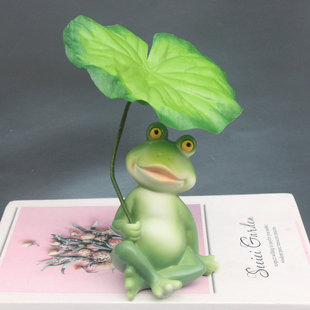 Umbrella Frog Ornaments Balcony Courtyard Garden Fish Tank Layout Decorative Ornaments Creative Simulation Animal Landscape Decoration