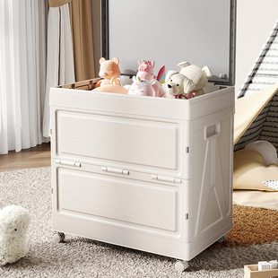 Large-Capacity Dust-Proof Multi-Functional Folding Storage Box Clothing Storage Box Toy Storage Cabinet Flip-Top Storage Box