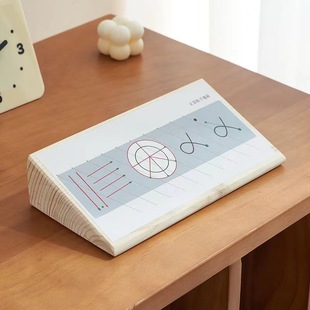 Inclined Triangular Wood Calligraphy Writing Posture Practice Wooden Block Triangular Wood Cushion Block Practising Set Posture Triangular Wood Others