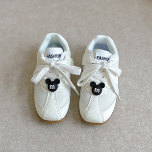 Girls small white shoes 2025 spring and autumn new children's sneaker ballet wind soft bottom breathable spring white shoes