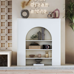 ## Simple Korean French Style Fireplace Decorative Cabinet Nordic Wall Side Cabinet Storage Rack Homestay Internet Celebrating Mantel Hallway Cabinet
