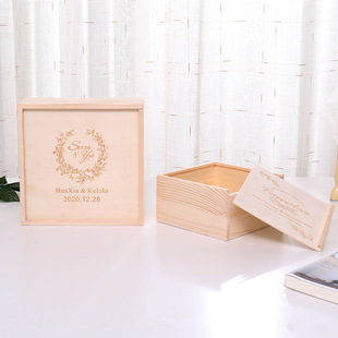 Gift wooden box birthday lipstick perfume packing box candy back gift box ins gift box eternal flower wooden box