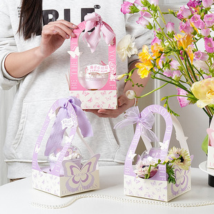 2024 Mother's Day Bobo Cupcake Dessert Packaging Butterfly Portable Box Mother Happy Holidays Greetings Plug-in