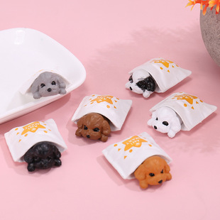 Self-healing warm color Gourmet Series chicken rice flower teddy dog Meng Mengdi series creative hand-made gardening landscaping doll